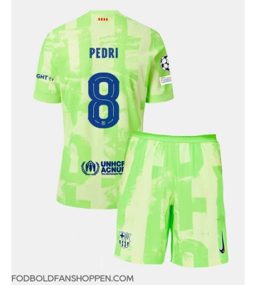 Barcelona Pedri Gonzalez #8 Tredjetrøje Børn 2024-25 Kortærmet (+ Korte bukser)